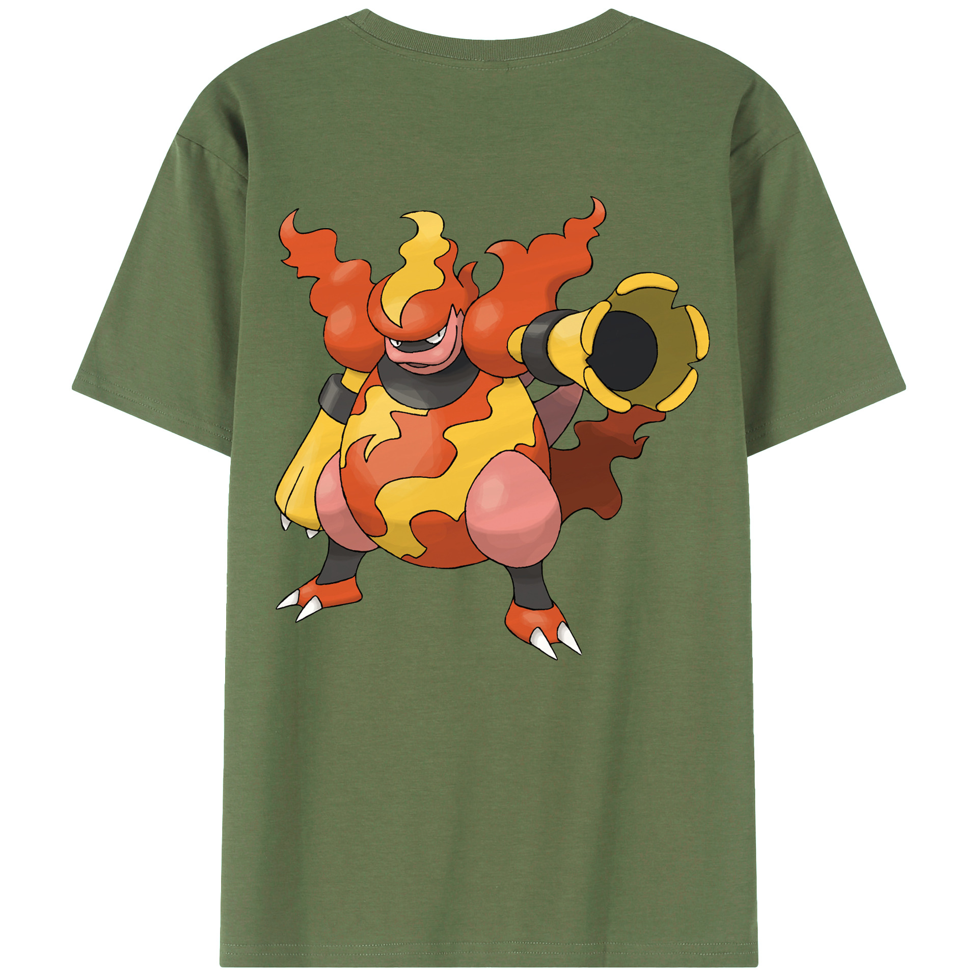 （画像用） ポケットモンスター Pokémon 綿100％ メンズ半袖Tシャツ（バックプリント） 通気性